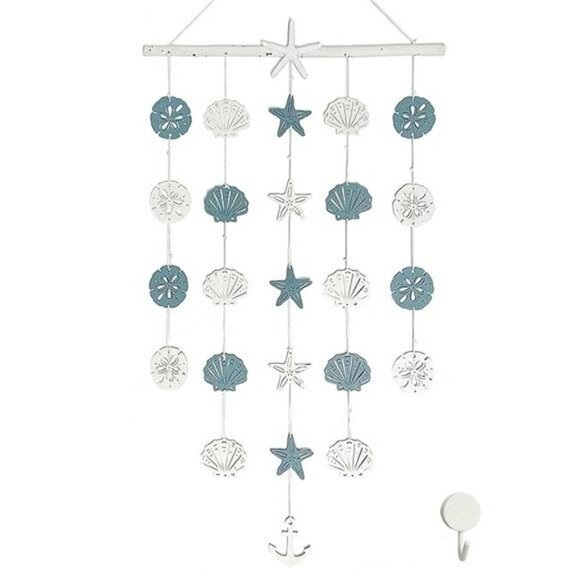 Coastal Starfish Nautical Wall Decor Anchor Seashell Beach Bathroom Art 28x16 - Picture 8 of 8